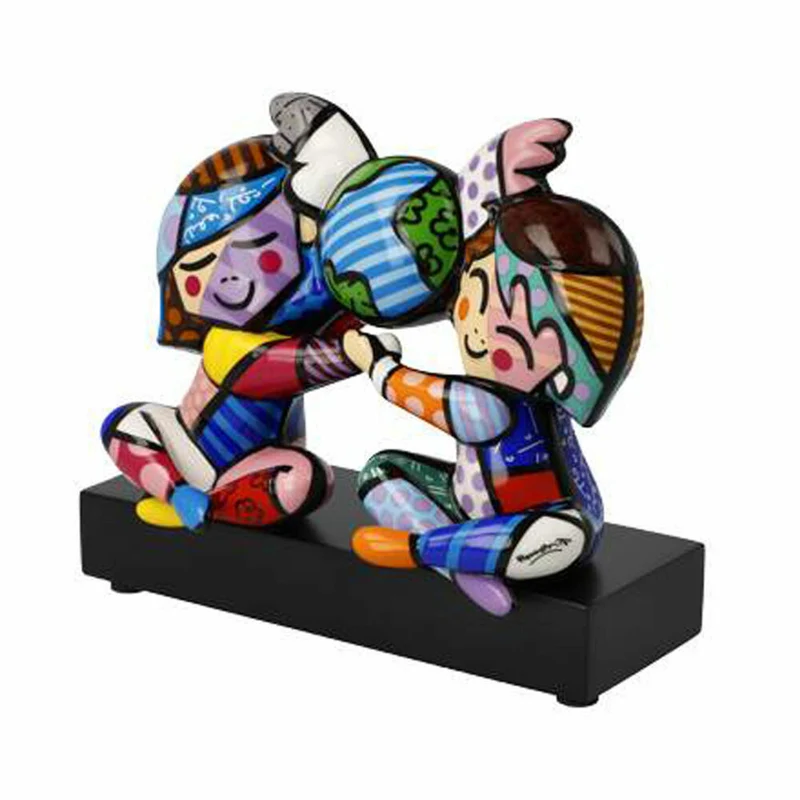 Goebel Figur Romero Britto Children of the World, Dekofigur, Dekoration, Porzellan, 66453251