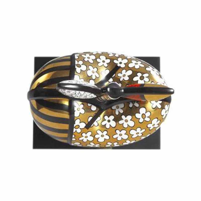 Goebel Figur Romero Britto Golden Big Apple, Dekofigur, Dekoration, Porzellan, 66453301