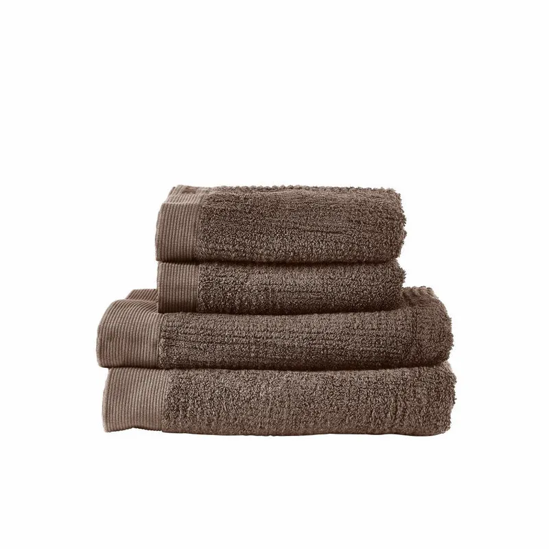 Zone Denmark Handtuch Classic, 4-tlg., Duschtuch, Badetuch, Gästehandtuch, Baumwolle, Taupe, 28640