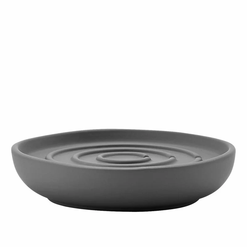 Zone Denmark Seifenschale Nova, Seifenablage, Seifenhalter, Porzellan, Grey, Ø 11 cm, 330107