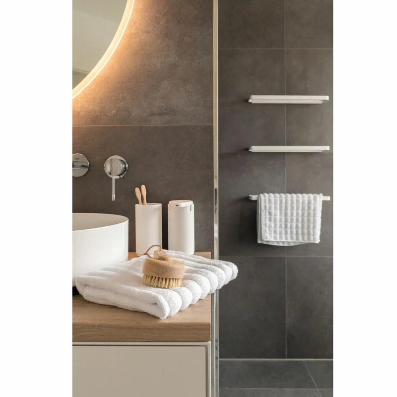 Zone Denmark Zahnbürstenbecher Rim, Zahnputzbecher, Aluminium / ABS, White, H 13.6 cm, 14490