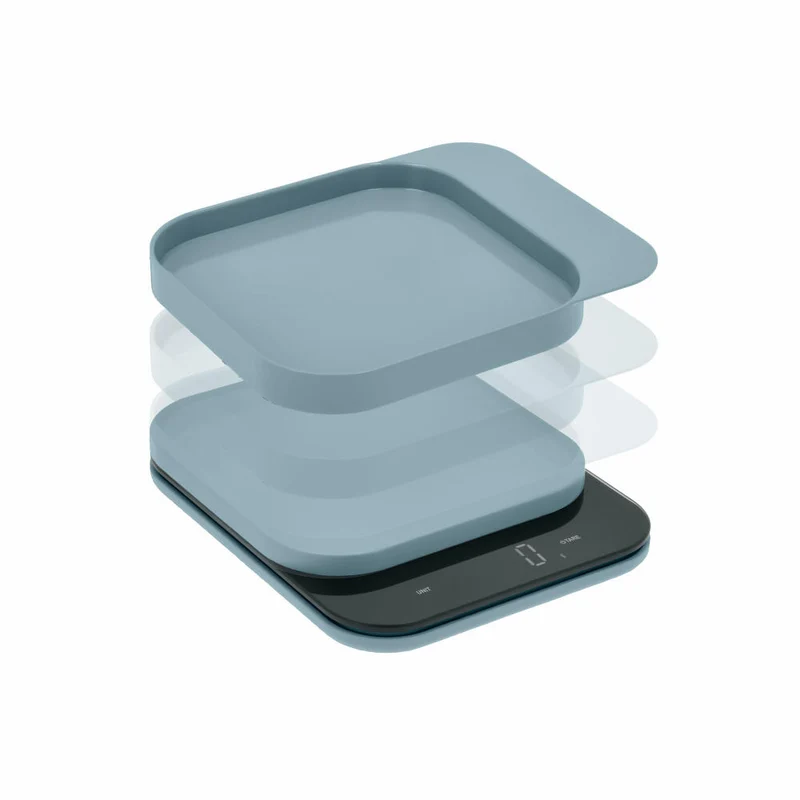 Rosti Küchenwaage Mensura, Grammwaage, ABS-Kunststoff, Dusty Blue, bis 10 kg, 25685