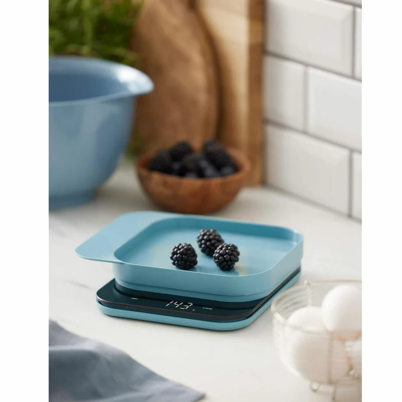 Rosti Küchenwaage Mensura, Grammwaage, ABS-Kunststoff, Dusty Blue, bis 10 kg, 25685