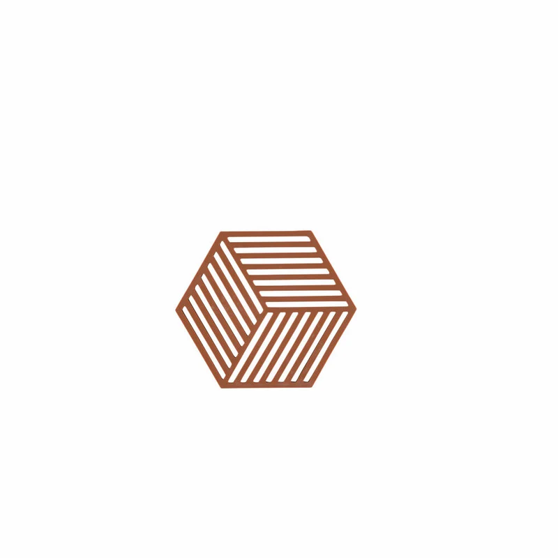 Zone Denmark Untersetzer Hexagon, Glasuntersetzer, Getränkeuntersetzer, Silikon, Terracotta, 24346