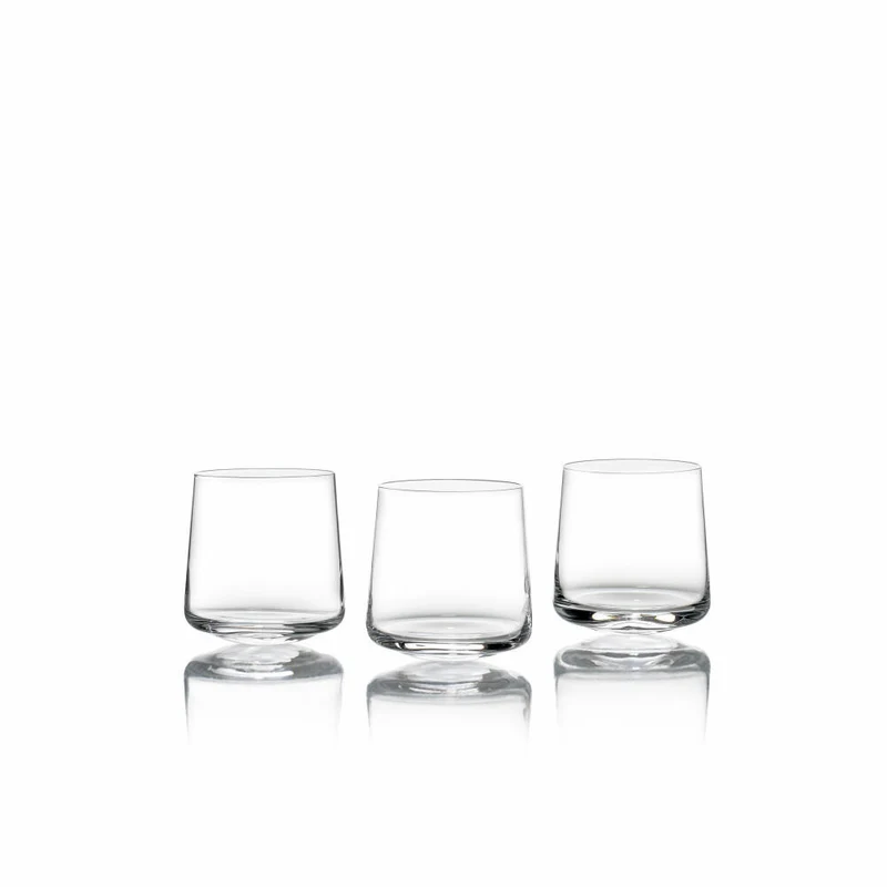 Zone Denmark Twisterglas Rocks, 3er Set, Wasserglas, Trinkglas, Cocktailglas, Glas, Kristallglas, 300 ml, 15170