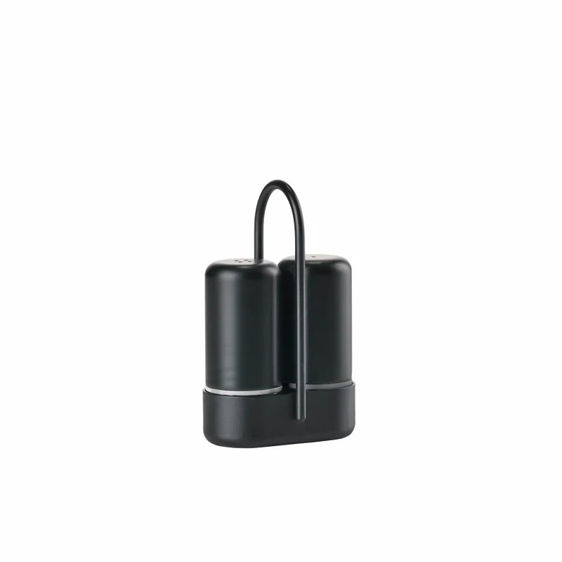Zone Denmark Salz-Pfefferset Singles, 3-tlg., Menage, Salzstreuer, Pfefferstreuer, ABS / Metall, Black, 10542