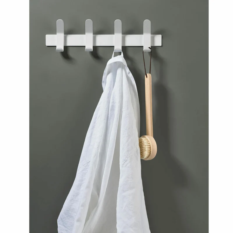 Zone Denmark Wandgarderobe A-Rack, Hakenleiste, Garderobenleiste, Garderobenhaken, Metall / Eisen, White, 10582
