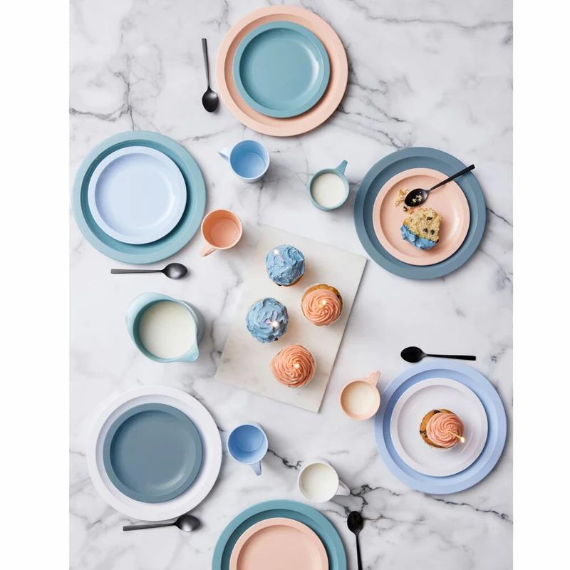 Rosti Dessertteller Hamlet, Kuchenteller, Melamin, Dusty Blue, 18 cm, 24468