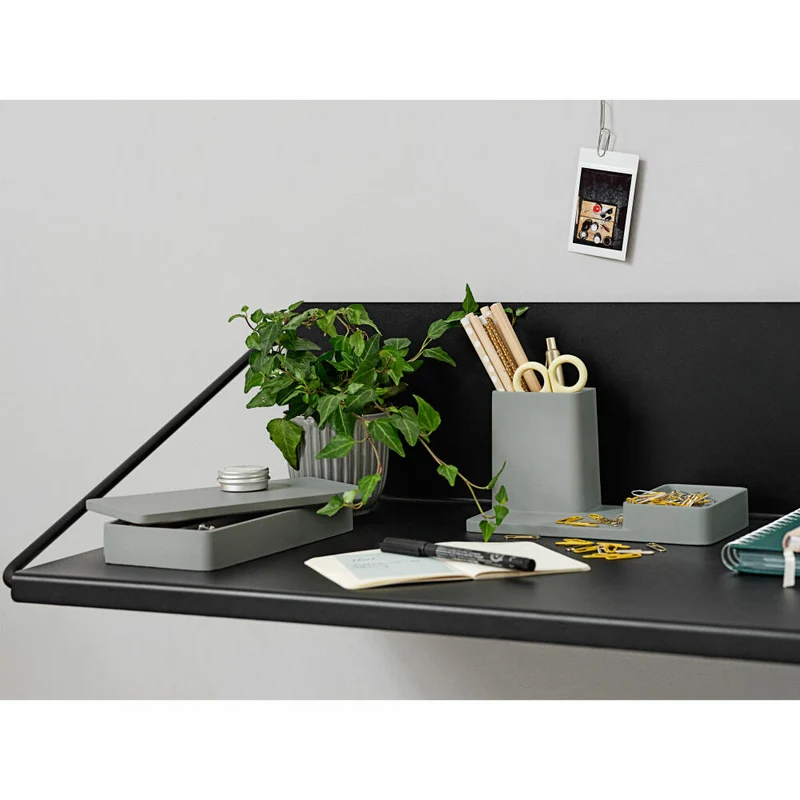 Zone Denmark Stifthalter, Schreibtisch Organizer, Stiftebox, Zement, Pebble Grey, 25664