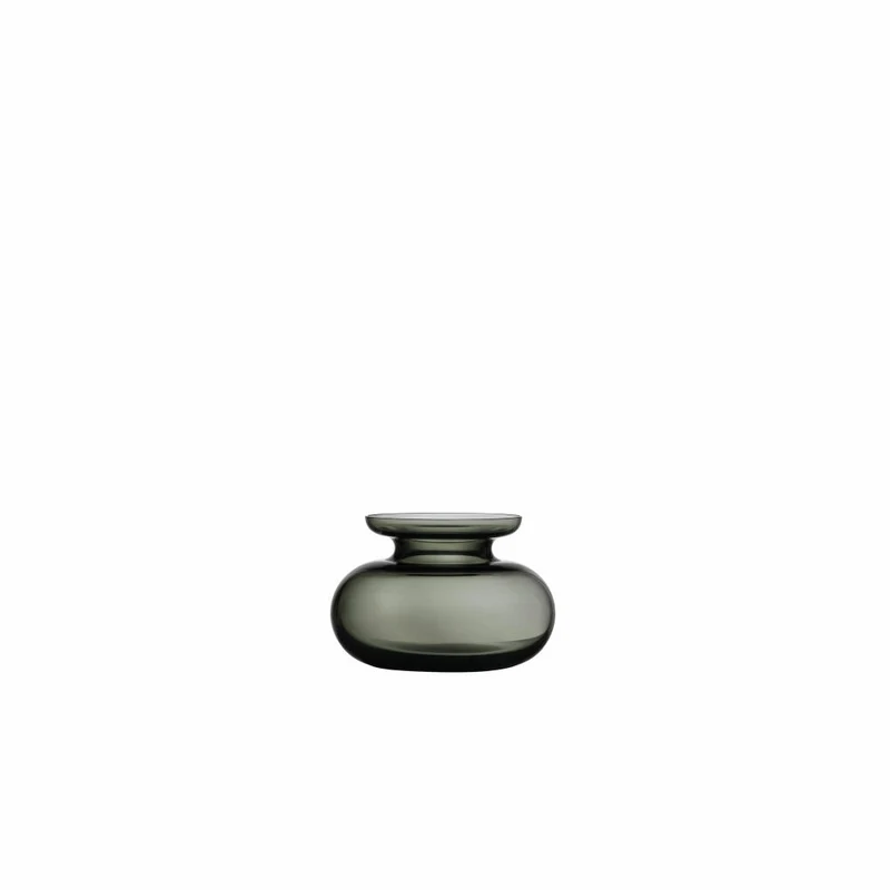 Zone Denmark Vase Inu, Tischvase, Dekovase, Mundgeblasenes Glas, Smoked Grey, H 25 cm, 25936