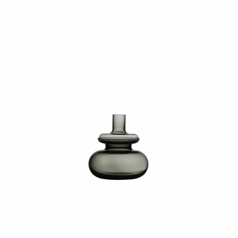Zone Denmark Vase Inu, Tischvase, Dekovase, Mundgeblasenes Glas, Smoked Grey, H 25 cm, 25936
