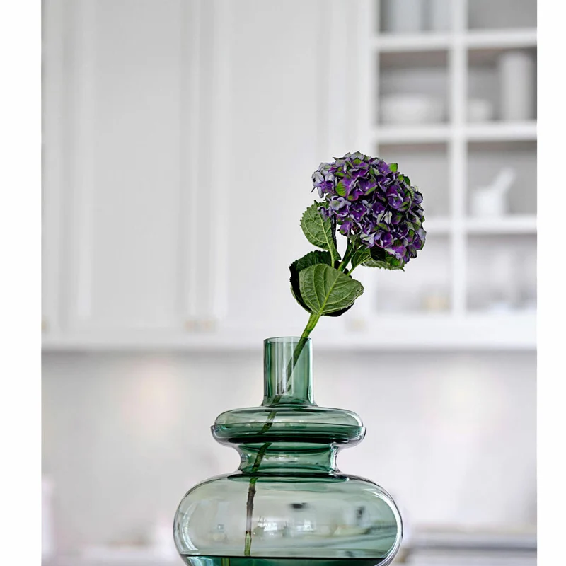 Zone Denmark Vase Inu, Tischvase, Dekovase, Mundgeblasenes Glas, Moos Green, H 33 cm, 25941