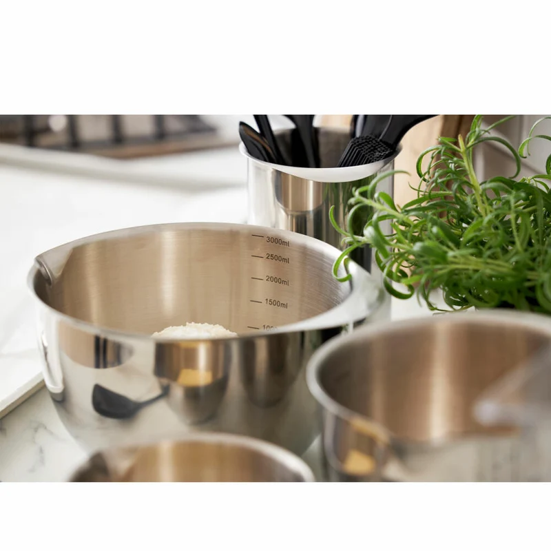 Rosti Schüssel-Set Margrethe 3-tlg., Schalen, Stahl, Silberfarben, 1.5 + 2 + 3 L, 23921