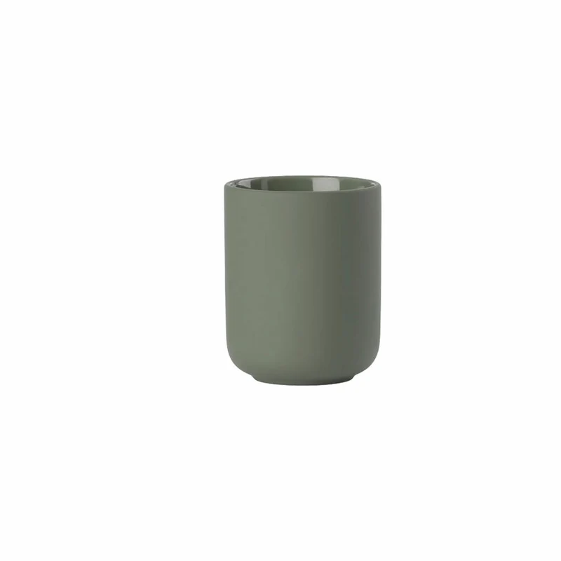 Zone Denmark Zahnbürstenbecher Ume, Zahnputzbecher, Steinzeug, Olive Green, H 10 cm, 26430