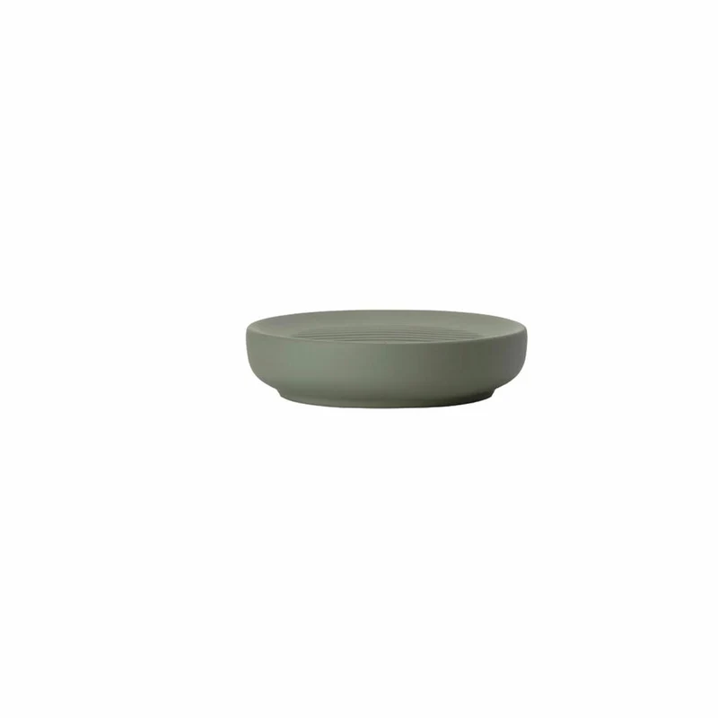 Zone Denmark Seifenschale Ume, Seifenablage, Seifenhalter, Porzellan, Olive Green, Ø 12 cm, 26434