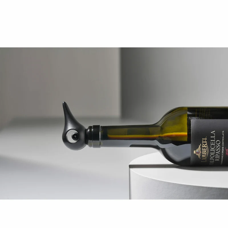 Zone Denmark Weinverschluss Rocks Bird, Flaschenverschluss, Weinstopfen, Verschluss Flasche, Silikon / ABS, Black, 11854
