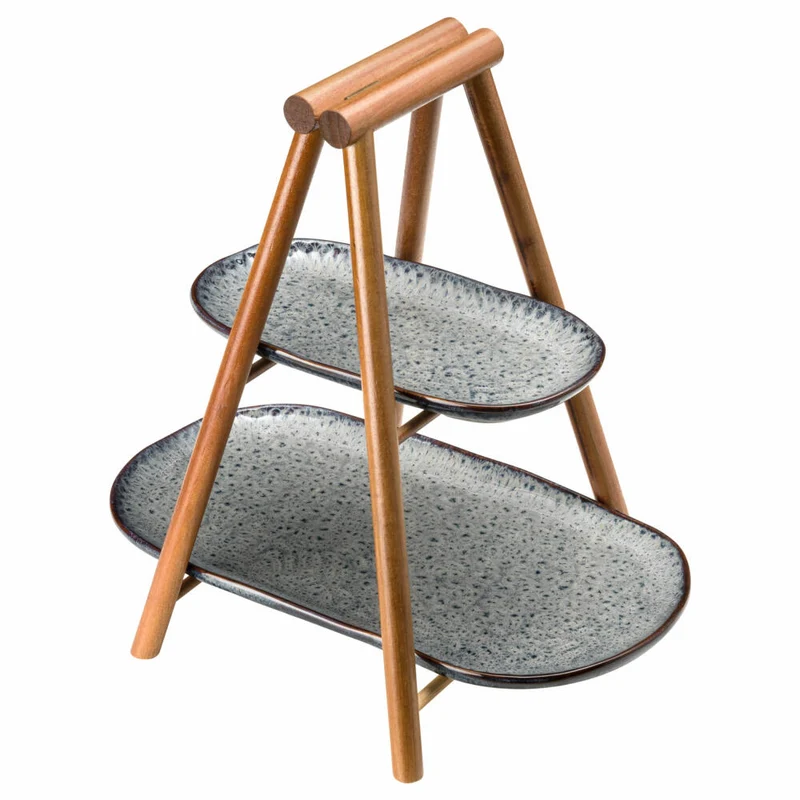 Leonardo Etagere Matera, Servier-Ablage, Materialmix, Anthrazit, 30.5 cm, 022854