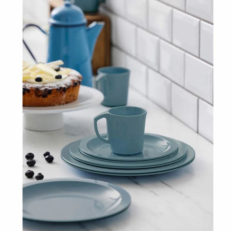 Rosti Speiseteller Hamlet, Essteller, Teller, Melamin, Dusty Blue, 24.5 cm, 24472