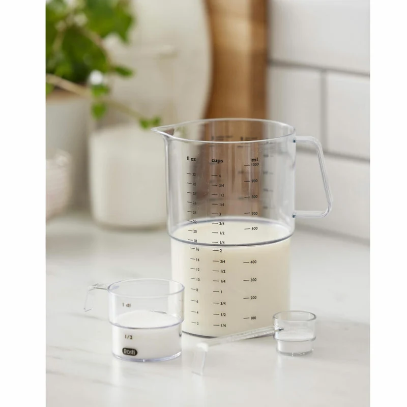 Rosti Deziliter-Messbecher Mensura, Abmessbecher, SAN-Kunststoff, Klar, 100 ml, 25291
