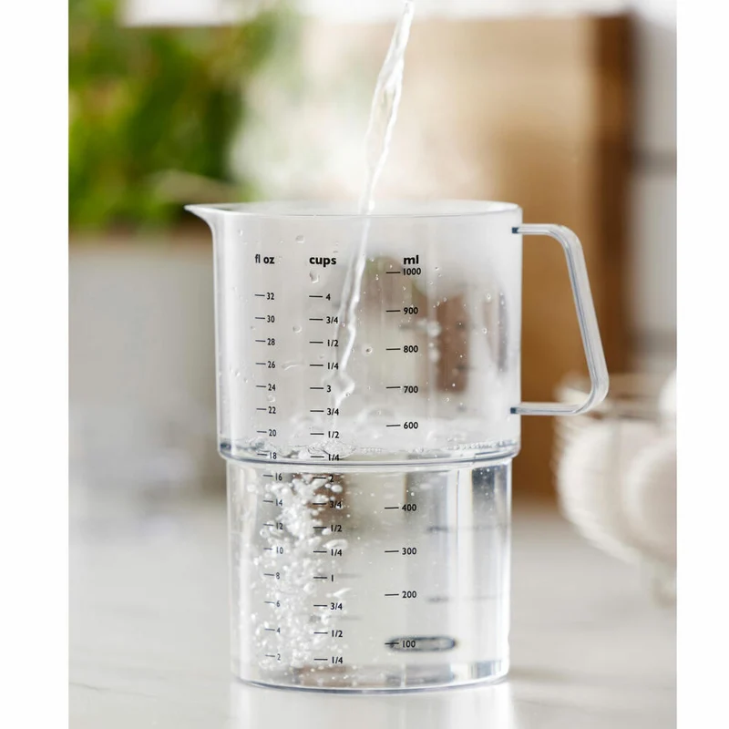 Rosti Messbecher Mensura, Messkanne, Abmessbecher, SAN-Kunststoff, Klar, 1 L, 25297