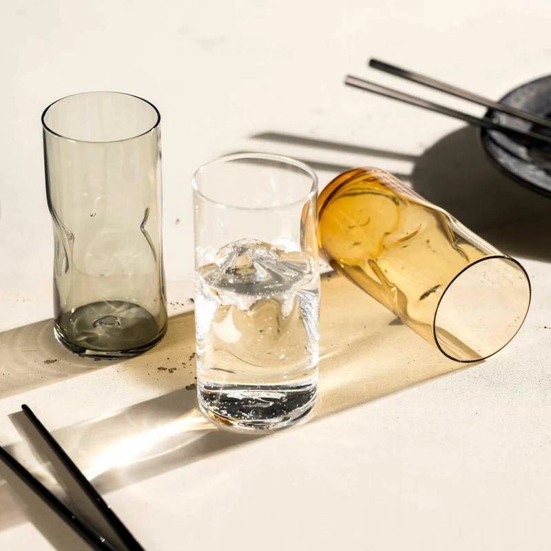 Leonardo Trinkgläser Set Vesuvio 4-tlg., Trinkbecher, Kalk-Natron-Glas, Mehrfarbig, 330 ml, 077380