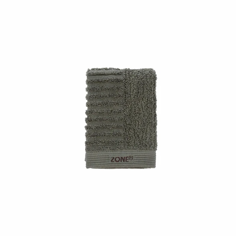Zone Denmark Waschlappen Classic, Waschhandschuh, Baumwolle, Olive Green, 30 x 30 cm, 26447