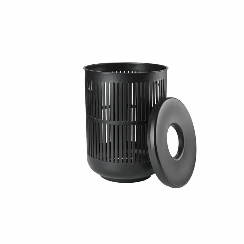 Zone Denmark Wäschekorb Ume, Wäschebox, Wäschetruhe, Wäschesammler, Kunststoff, Black, 60 L, 26523