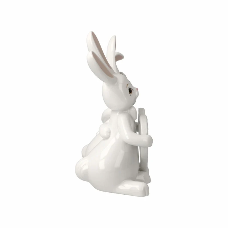 Goebel Figur Hasenpaar Snow White - Forever, Porzellan, weiß, 16 cm, 66845611