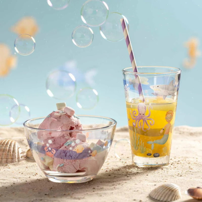 Leonardo Schale Bambini Avventura Meer, Schüssel, Schälchen, Kalk-Natron-Glas, Mehrfarbig, 12 cm, 044421