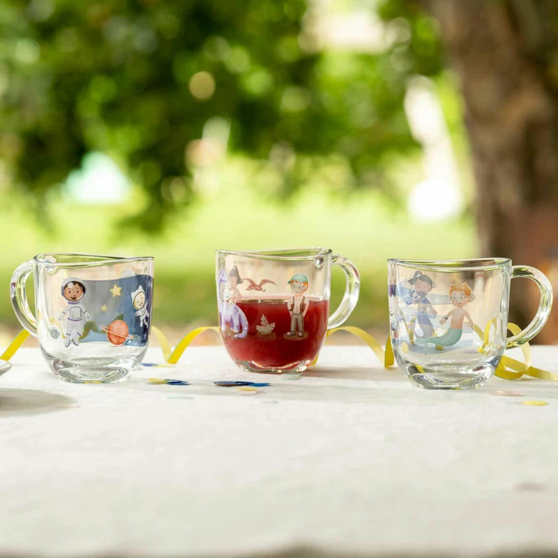 Leonardo Tasse Bambini Avventura Dino, Henkelbecher, Kalk-Natron-Glas, Mehrfarbig, 280 ml, 044424
