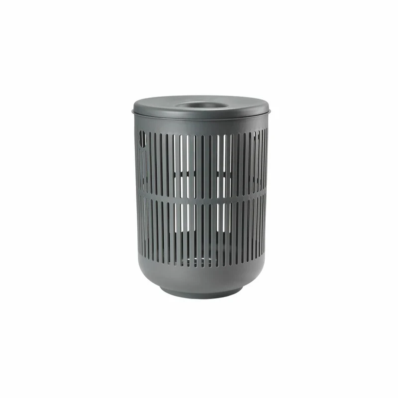 Zone Denmark Wäschekorb Ume, Wäschebox, Wäschetruhe, Wäschesammler, Kunststoff, Grey, 60 L, 26526