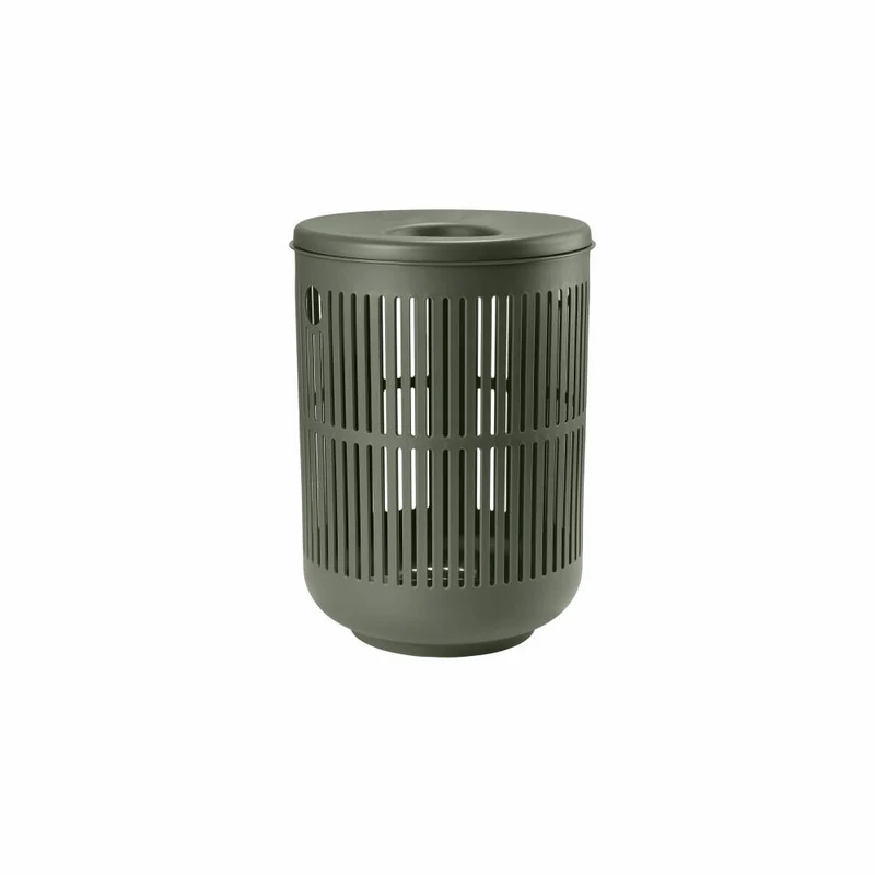 Zone Denmark Wäschekorb Ume, Wäschebox, Wäschetruhe, Wäschesammler, Kunststoff, Olive Green, 60 L, 26530