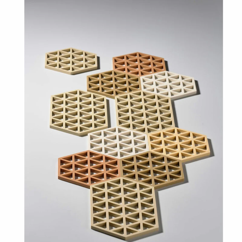 Zone Denmark Untersetzer Triangles, Glasuntersetzer, Getränkeuntersetzer, Silikon, Warm Sand, 12429