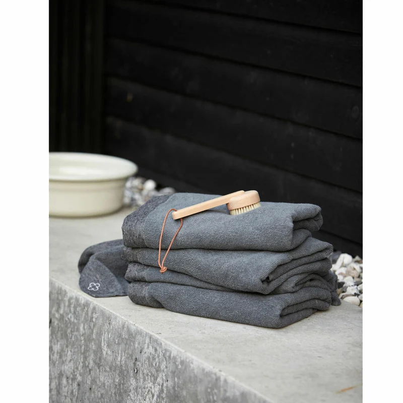 Zone Denmark Spa-Handtuch Inu, Badetuch, Saunatuch, Baumwolle, Grey, 140 x 70 cm, 13040