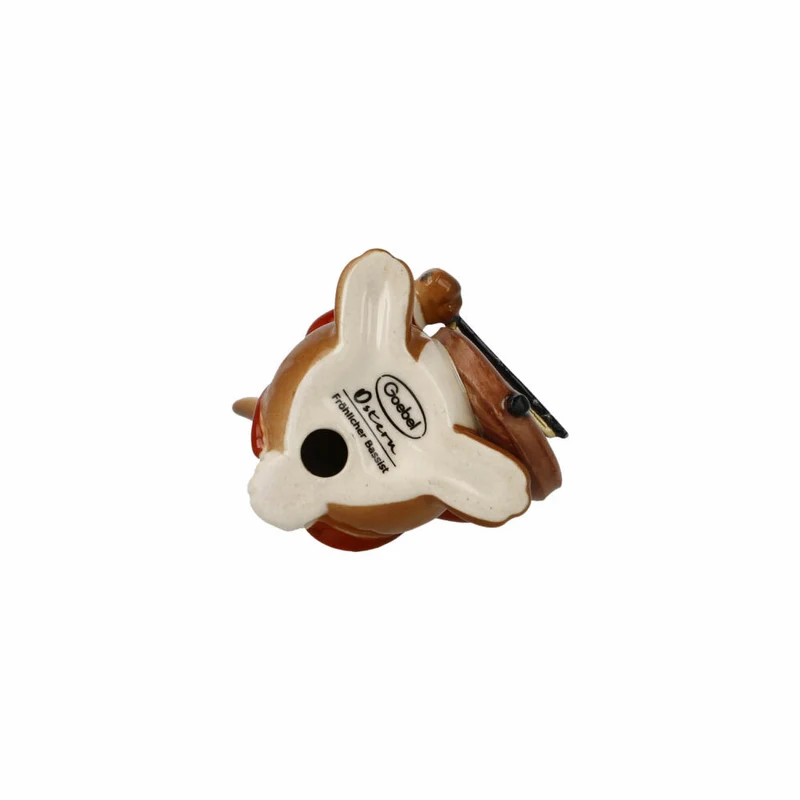Goebel Figur Hase - Fröhlicher Bassist, Ostern, Steingut, Bunt, 8 cm, 66845801