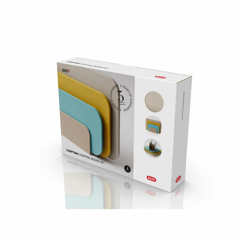 Rosti Schneidebrett-Set Choptima 4-tlg., Schneidunterlage, PE-Kunststoff, Beach, 27826
