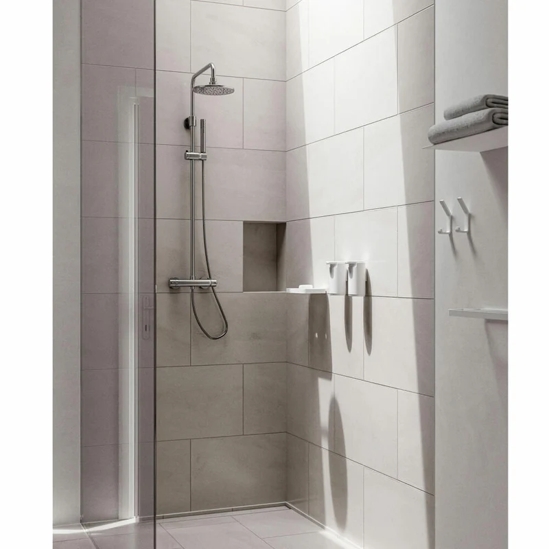 Zone Denmark Duschregal Rim, Duschablage, Badregal, Aluminium, White, 22 x 11 x 2 cm, 14467