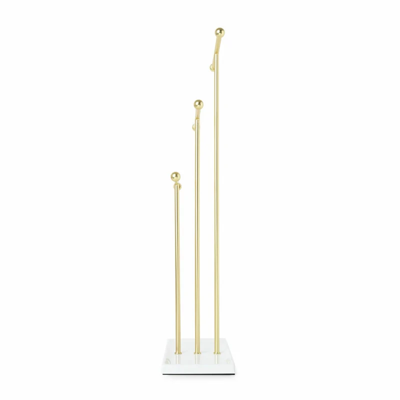 Umbra Schmuckbaum Trigem, Schmuckständer, Stahl, Weiß / Messing, 48 cm, 1017310-524