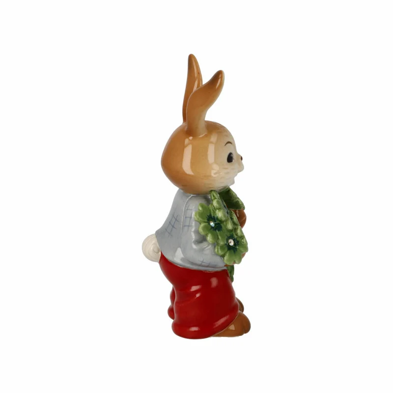 Goebel Figur Hasenjunge - Viel Glück!, Ostern, Steingut, Bunt, 12 cm, 66845881