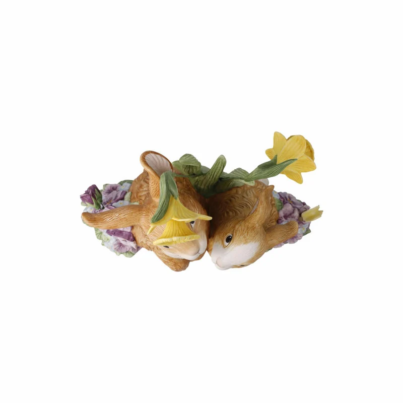 Goebel Figur Hasenpaar - Frühlingserwachen, Steingut, Bunt, Limited Edition, 66845331