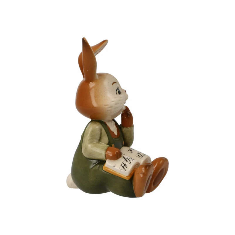 Goebel Figur Hasenschule - Früh übt sich, Ostern, Steingut, Bunt, 10 cm, 66845421
