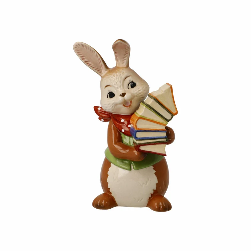Goebel Figur Hasenschule - Hoppla!, Ostern, Steingut, Bunt, 12 cm, 66845431