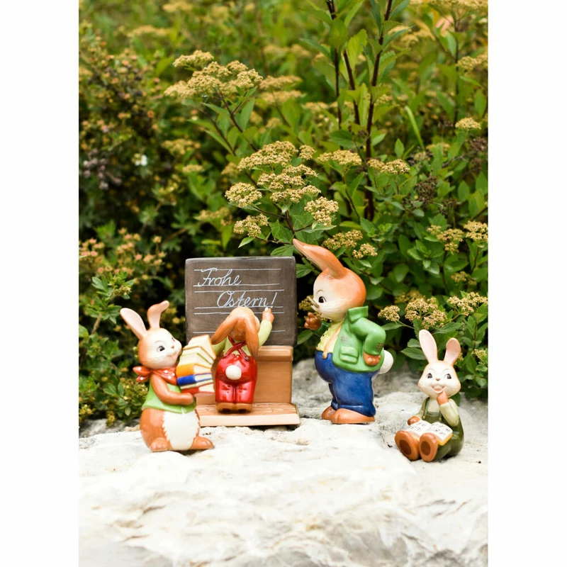 Goebel Figur Hasenschule - Hoppla!, Ostern, Steingut, Bunt, 12 cm, 66845431