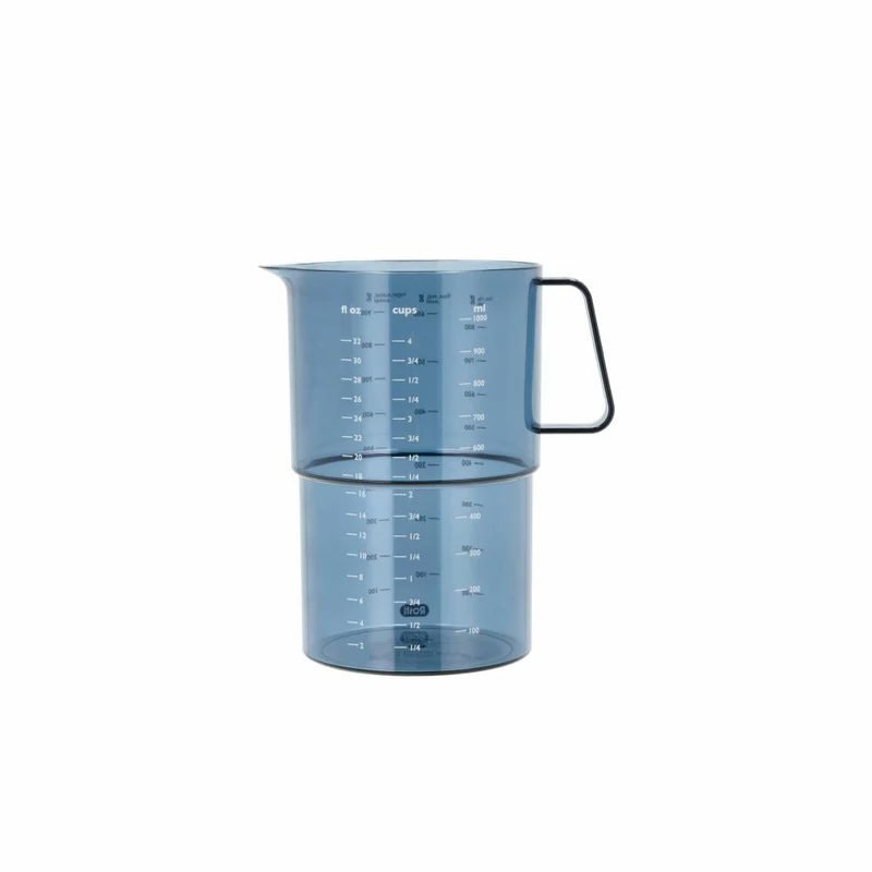 Rosti Messbecher Mensura, Messkanne, Abmessbecher, SAN-Kunststoff, Dusty Blue, 1 L, 25299