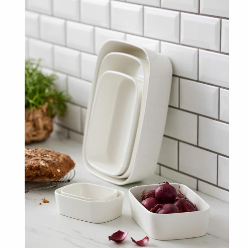 Rosti Auflaufform Modula, Ofenform, Porzellan, Weiß, 12.5 x 9 x 4.5 cm, 864601