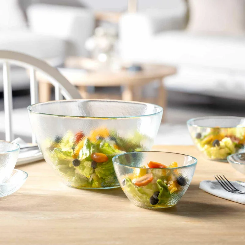 Leonardo Schale Attivo, Schüssel, Salatschüssel, Kalk-Natron-Glas, Klar, 24 cm, 025592