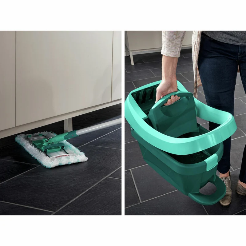 Leifheit Bodenwischer-Set Profi XL Mobile + static plus Bezug, Wischtuchpresse und Wischer, 55168