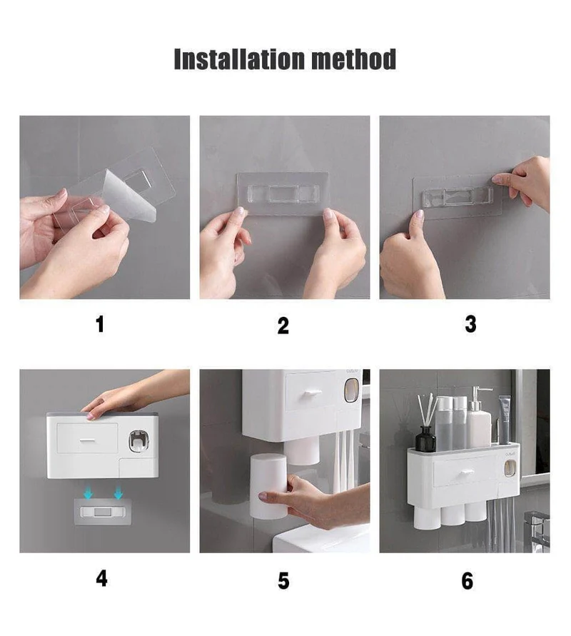 Wall-Mounted Magnetic Bathroom Organizer