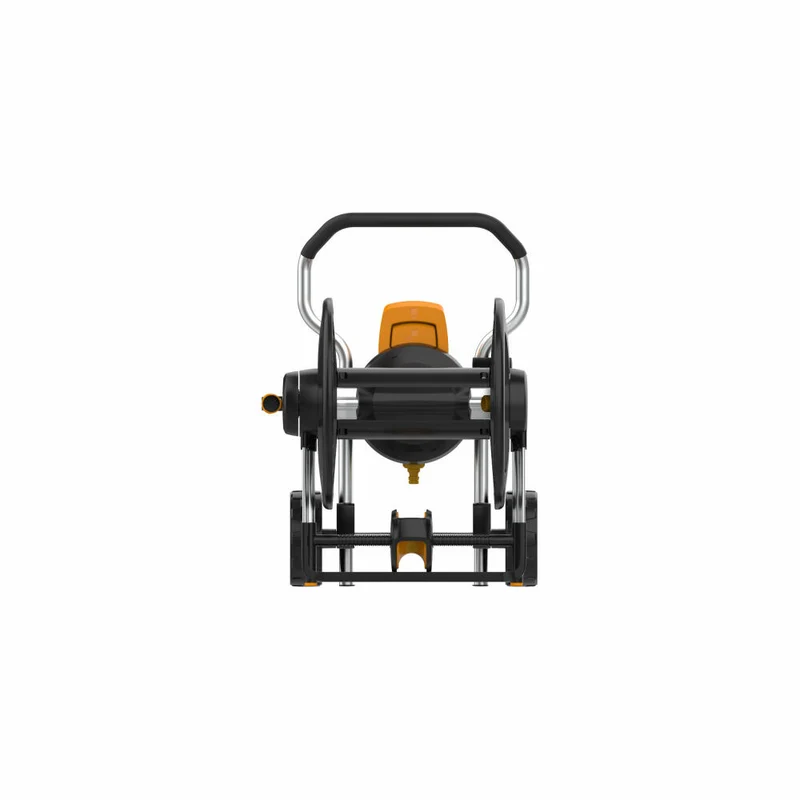 Fiskars Manueller Schlauchhalter Waterwheel XL leer, Kunststoff, Schwarz, Orange, 1062257