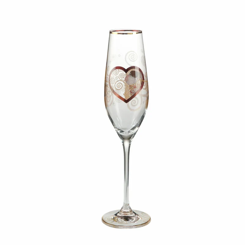 Goebel Sektgläser 2er Set Gustav Klimt - Heart Kiss, Artis Orbis, Glas, 100 ml, 66926271